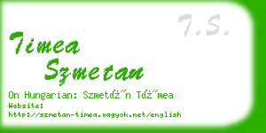 timea szmetan business card